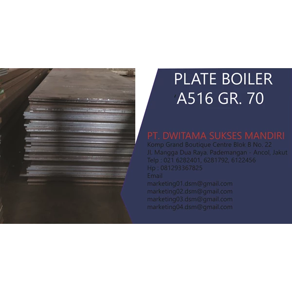 Iron Plate / Steel Plate A516 Gr. 70 Thickness 6mm GG