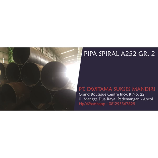 Spiral Steel Pipa A252 Gr. 2